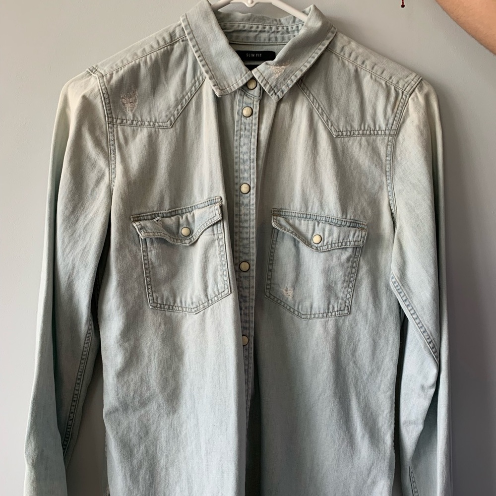 American Eagle Denim button up